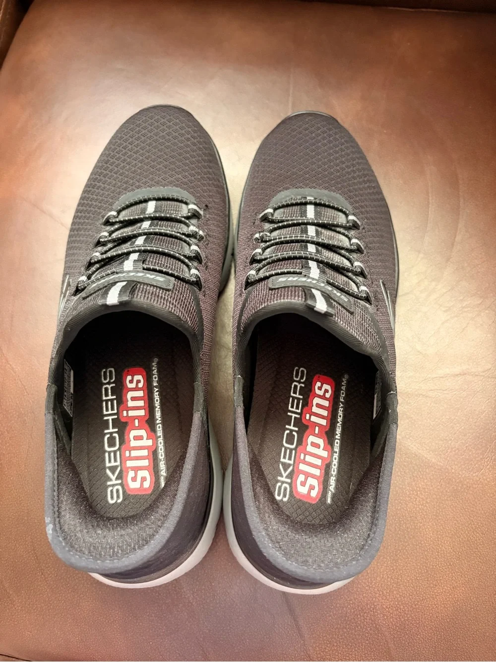 Skechers Men’s Charcoal Slip-On Athletic Sneakers